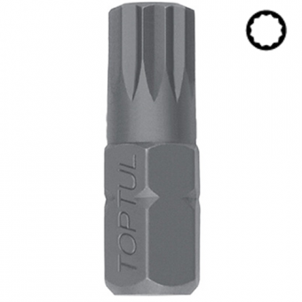 Бита Spline M12 (12-гранник) 10мм L30мм TOPTUL