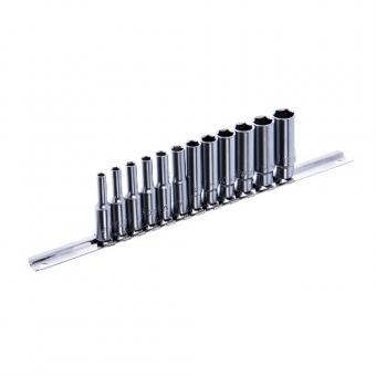 Набор головок длинных на планке TOPTUL 1/4" 12 ед. 4-13 мм