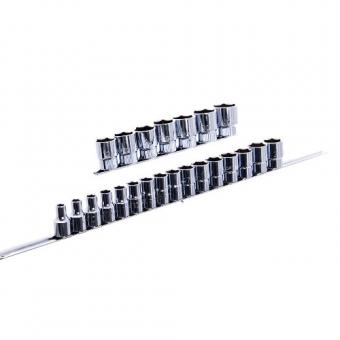 Набор 12-гранных головок на планке TOPTUL 12-гр. 1/2" 23 ед. 8-32 мм