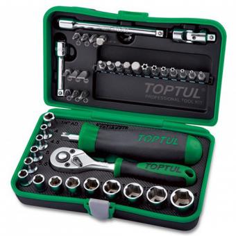 Профессиональный набор инструментов 1/4" 41 ед. TOPTUL