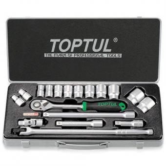 Набір головок з тріскачкою 1/2" 18 од. (6-гр.) TOPTUL