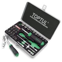 Набір головок з тріскачкою 1/4" 31 од. TOPTUL