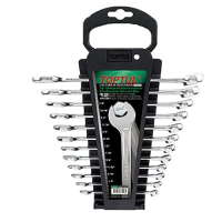 Набір ключів дюймових комбінованих TOPTUL 12 шт. 1/4"-7/8" на холдері