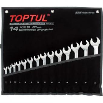 Набор комбинированных ключей 8-24 мм TOPTUL 14 шт. Dynamic