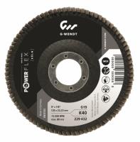 Лепестковый тарельчатый круг Wendt Premium Powerflex керамика K80 тип G19 125x22,23 мм