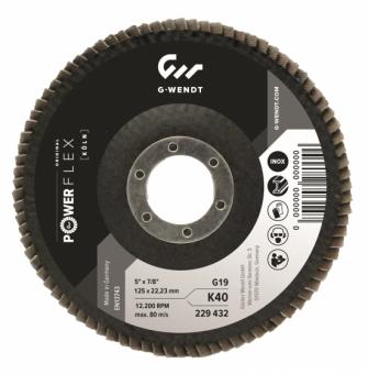 Пелюстковий тарілчастий круг Wendt Premium HiTec цирконій X80 тип GH1 125x22,23 мм