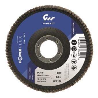 Пелюстковий тарілчастий круг Wendt Power Powerflex цирконій X60 тип G28 115x22,23 мм